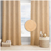 Vendola Velvet Embossed Curtains with Stainless Steel Eyelets & Matching Tie-Backs – Soft Luxury Window Drapes for Living Room & Bedroom