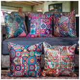 Vendola Merhaba Microfiber Satin 250TC Cushion Pillow Covers, Multicolor, Set of 5(Affwan)