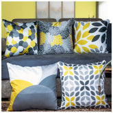 Vendola Decorative Satin 250TC Sofa Cushion Pillow Covers, Multicolor, Set of 5 Ethnic Cushion Covers