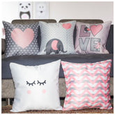 Vendola Decorative Satin 250TC Sofa Cushion Pillow Covers, Multicolor, Set of 5 Ethnic Cushion Covers