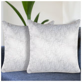 VENDOLA Premium Foil Print Cushion Covers – 250TC Polyester Decorative Pillow Covers for Modern Home Décor (White)