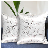 VENDOLA Premium Foil Print Cushion Covers – 250TC Polyester Decorative Pillow Covers for Modern Home Décor (light Grey)