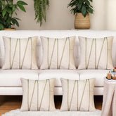 Vendola Premium Velvet Cushion Covers with Elegant Golden Lace Detailing