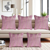 Vendola Premium Velvet Cushion Covers with Elegant Golden Lace Detailing