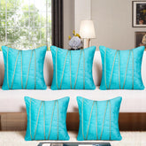 Vendola Premium Velvet Cushion Covers with Elegant Golden Lace Detailing