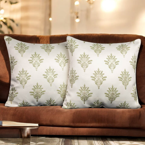Vendola Satin Whiteout Cushion Covers with Foil & Printed Design