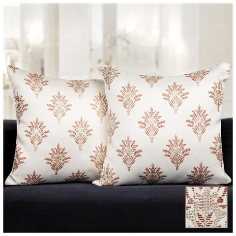 Vendola Satin Whiteout Cushion Covers with Foil & Printed Design
