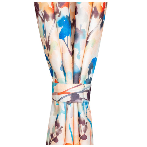 Vendola Floral Printed Matty Cotton Curtains for Windows & Doors | Stainless Steel Eyelets | Soft & Durable Fabric | Room Darkening & Privacy | Ginkgo Leaf Design | Living Room, Bedroom, Kids Room Decor Pink Vines (Copy)