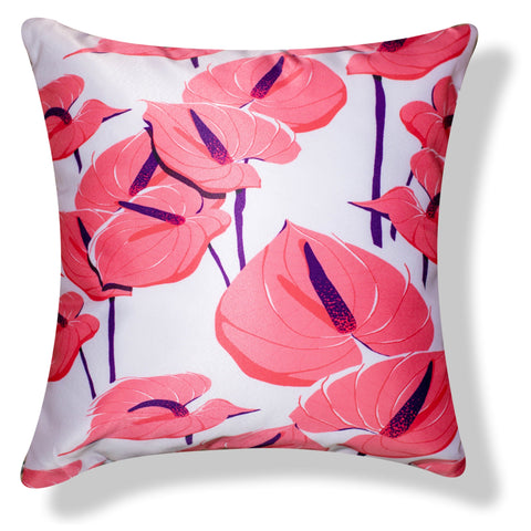 Vendola Decorative Satin 250TC Sofa Cushion Pillow Covers, Multicolor, Set of 5 Floral Cushion Covers(Mazzo)