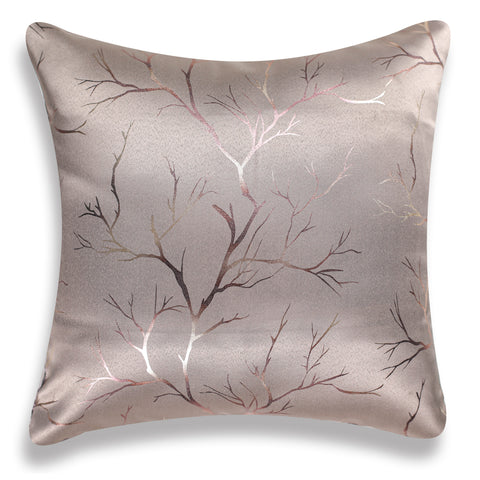 VENDOLA Premium Foil Print Cushion Covers – 250TC Polyester Decorative Pillow Covers for Modern Home Décor (Coffee)