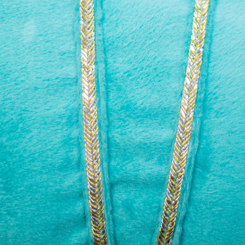 Vendola Premium Velvet Cushion Covers with Elegant Golden Lace Detailing