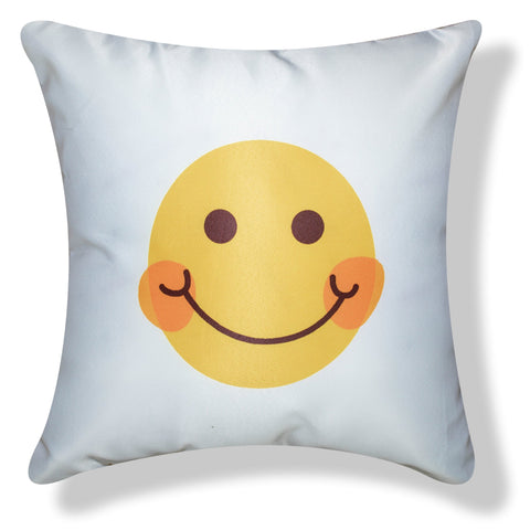 Vendola Satin 250TC Decorative Cushion Pillow Covers, Multicolor, Set of 5 Cushion Covers(Smiley hello)