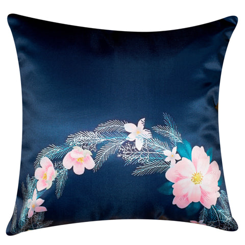 Vendola Decorative Satin 250TC Sofa Cushion Pillow Covers, Multicolor, Set of 5 Ethnic Cushion Covers