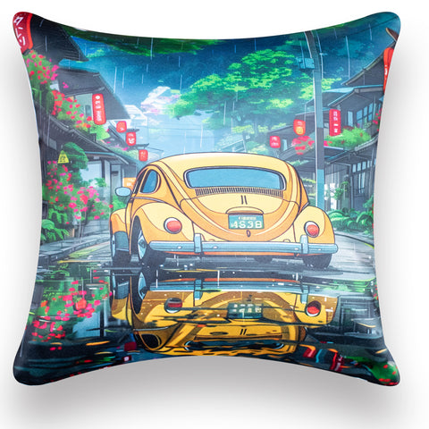 Vendola Decorative Satin 250TC Sofa Cushion Pillow Covers, Multicolor, Set of 5 Ethnic Cushion Covers