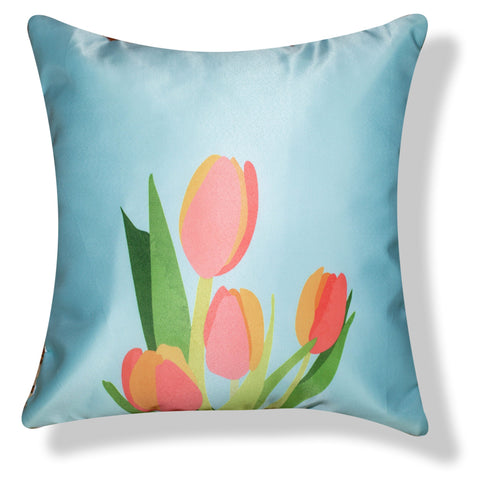 Vendola Satin 250TC Decorative Cushion Pillow Covers, Multicolor, Set of 5 Cushion Covers(Smiley hello)