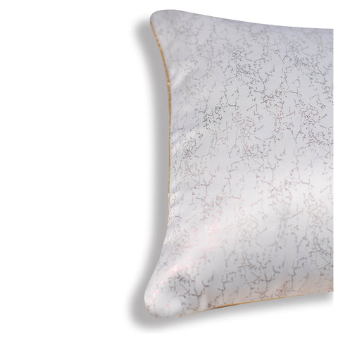 VENDOLA Premium Foil Print Cushion Covers – 250TC Polyester Decorative Pillow Covers for Modern Home Décor (White)