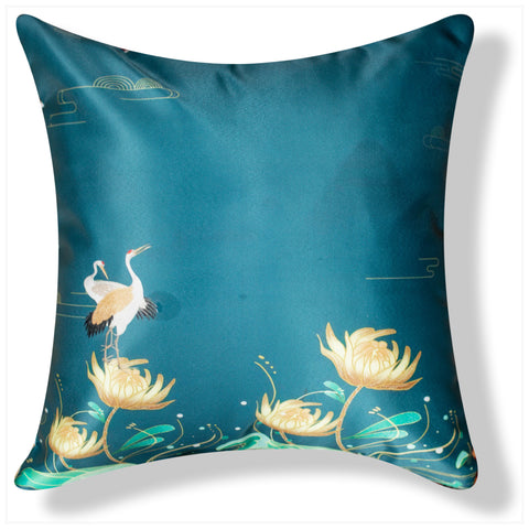 Vendola Decorative Satin 250TC Sofa Cushion Pillow Covers, Multicolor, Set of 5 Ethnic Cushion Covers