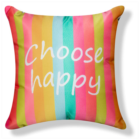 Vendola Satin 250TC Decorative Cushion Pillow Covers, Multicolor, Set of 5 Cushion Covers(Good Vibes)