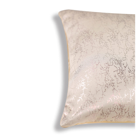 VENDOLA Premium Foil Print Cushion Covers – 250TC Polyester Decorative Pillow Covers for Modern Home Décor (Beige)