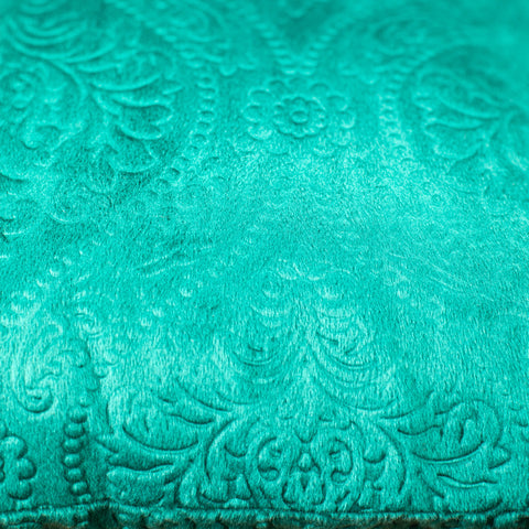 VENDOLA Premium Embossed Velvet Cushion Covers – Soft Decorative Throw Pillow Covers for Sofa, Bed & Living Room (Cyan)