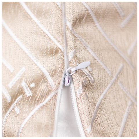 VENDOLA Premium Jacquard Cushion Cover for Sofa & Bed – Designer Decorative Pillow Case for Living Room, Bedroom & Home Decor (Beige)