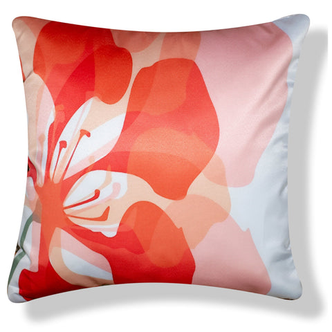 Vendola Decorative Satin 250TC Sofa Cushion Pillow Covers, Multicolor, Set of 5 Floral Cushion Covers(Mazzo)