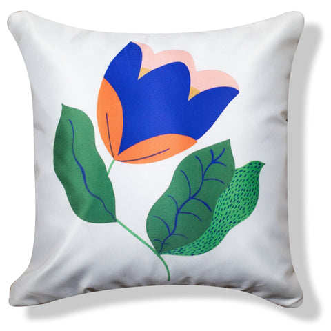 Vendola Decorative Satin 250TC Sofa Cushion Pillow Covers, Multicolor, Set of 5 Floral Cushion Covers(Flower Earrings)