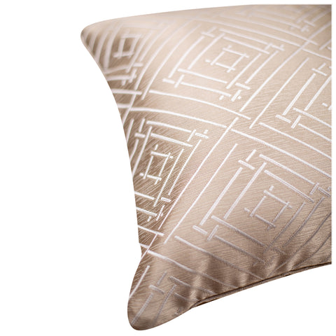VENDOLA Premium Jacquard Cushion Cover for Sofa & Bed – Designer Decorative Pillow Case for Living Room, Bedroom & Home Decor (Beige)