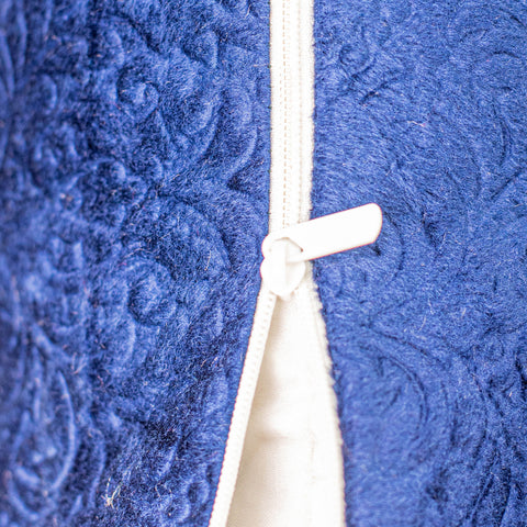 VENDOLA Premium Embossed Velvet Cushion Covers – Soft Decorative Throw Pillow Covers for Sofa, Bed & Living Room (Blue)