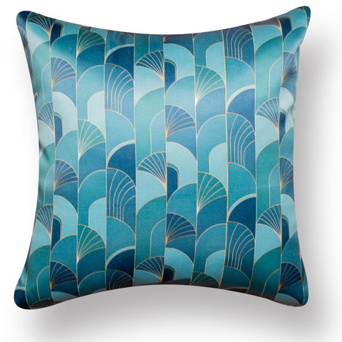 Vendola Decorative Satin 250TC Sofa Cushion Pillow Covers, Multicolor, Set of 5 Ethnic Cushion Covers