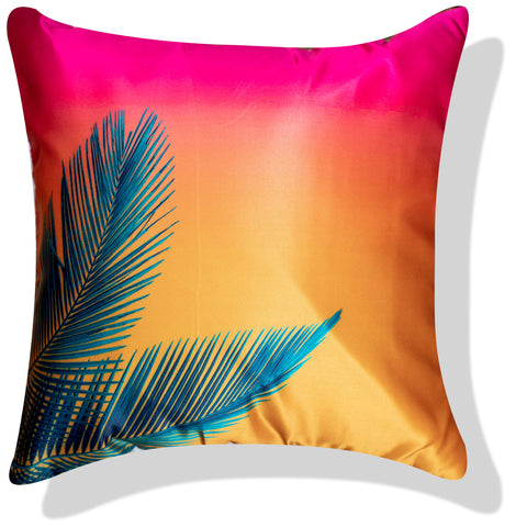 Vendola Decorative Satin 250TC Sofa Cushion Pillow Covers, Multicolor, Set of 5 Ethnic Cushion Covers