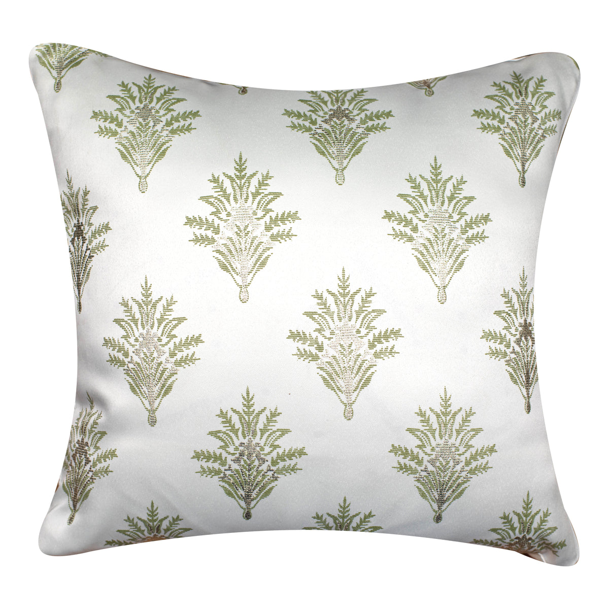 Vendola Satin Whiteout Cushion Covers with Foil & Printed Design
