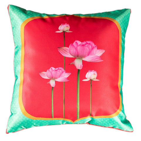 Vendola Decorative Satin 250TC Sofa Cushion Pillow Covers, Multicolor, Set of 5 Ethnic Cushion Covers