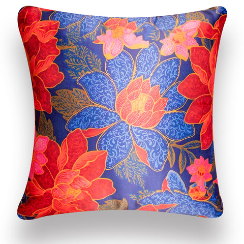 Vendola Decorative Satin 250TC Sofa Cushion Pillow Covers, Multicolor, Set of 5 Ethnic Cushion Covers