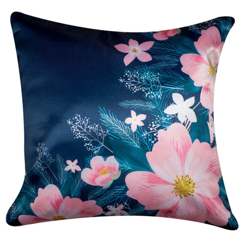 Vendola Decorative Satin 250TC Sofa Cushion Pillow Covers, Multicolor, Set of 5 Ethnic Cushion Covers