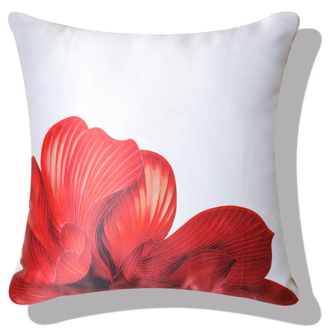 Vendola Floral Printed Satin Cushion Covers - Set of 5 | Soft & Vibrant Decorative Throw Pillow Covers for Sofa, Living Room, Bedroom