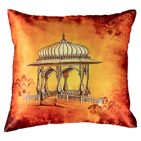 Vendola Decorative Satin 250TC Sofa Cushion Pillow Covers, Multicolor, Set of 5 Ethnic Cushion Covers