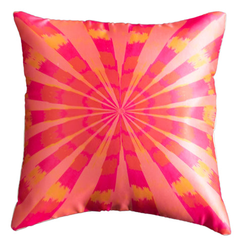 Vendola Decorative Satin 250TC Sofa Cushion Pillow Covers, Multicolor, Set of 5 Floral Cushion Covers(Florence)