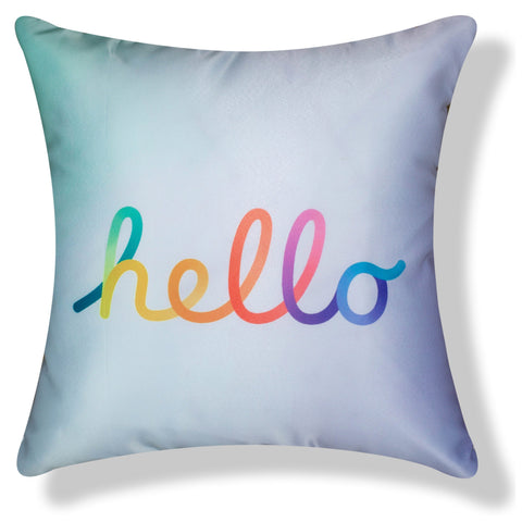 Vendola Satin 250TC Decorative Cushion Pillow Covers, Multicolor, Set of 5 Cushion Covers(Smiley hello)