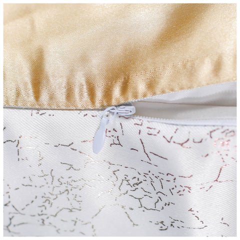 VENDOLA Premium Foil Print Cushion Covers – 250TC Polyester Decorative Pillow Covers for Modern Home Décor (White)