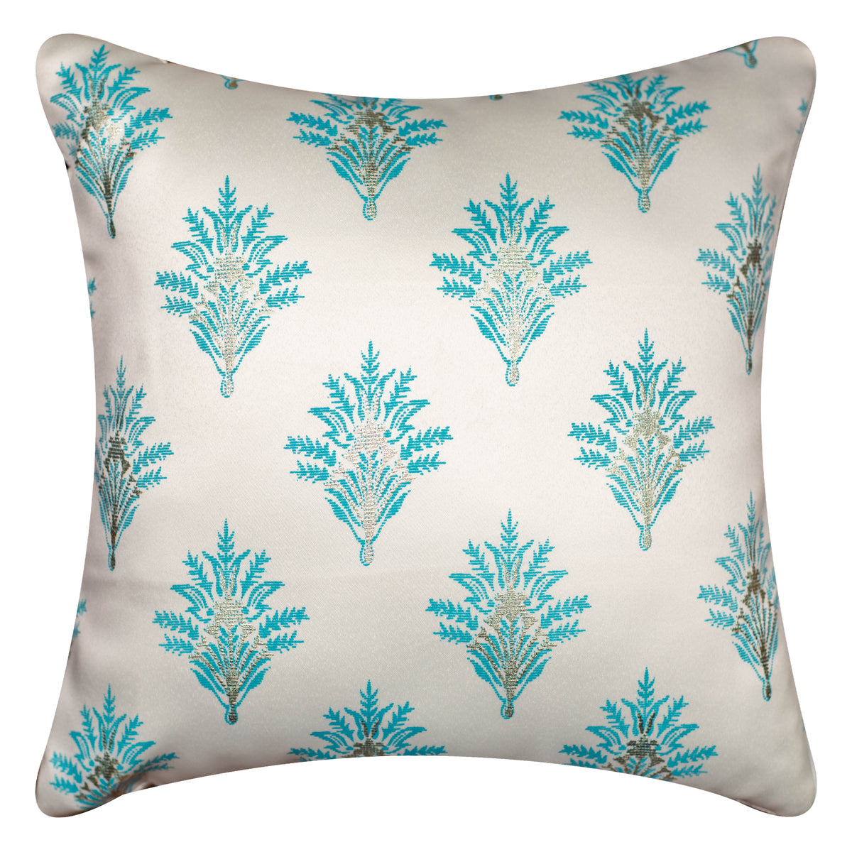 Vendola Satin Whiteout Cushion Covers with Foil & Printed Design