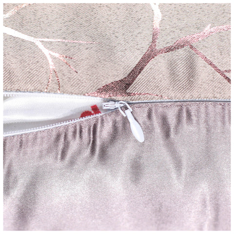 VENDOLA Premium Foil Print Cushion Covers – 250TC Polyester Decorative Pillow Covers for Modern Home Décor (Coffee)