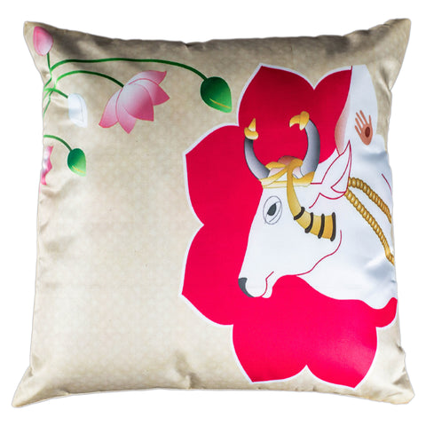 Vendola Decorative Satin 250TC Sofa Cushion Pillow Covers, Multicolor, Set of 5 Ethnic Cushion Covers