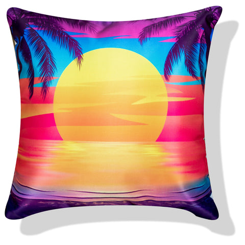 Vendola Decorative Satin 250TC Sofa Cushion Pillow Covers, Multicolor, Set of 5 Ethnic Cushion Covers