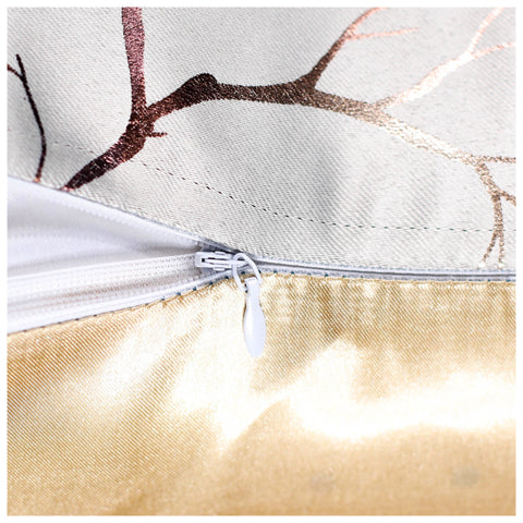 VENDOLA Premium Foil Print Cushion Covers – 250TC Polyester Decorative Pillow Covers for Modern Home Décor (light Grey)