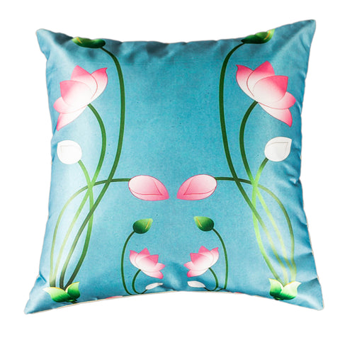 Vendola Decorative Satin 250TC Sofa Cushion Pillow Covers, Multicolor, Set of 5 Ethnic Cushion Covers