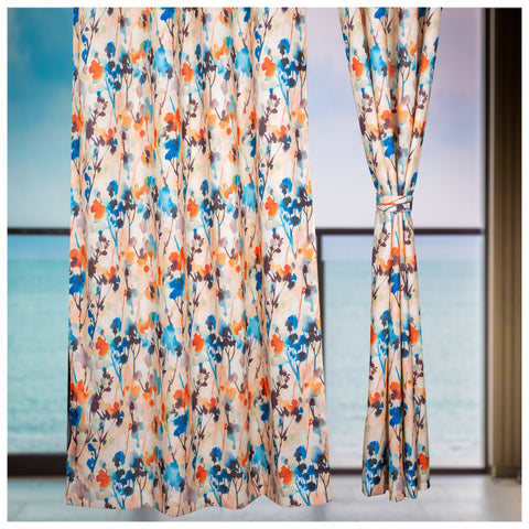 Vendola Floral Printed Matty Cotton Curtains for Windows & Doors | Stainless Steel Eyelets | Soft & Durable Fabric | Room Darkening & Privacy | Ginkgo Leaf Design | Living Room, Bedroom, Kids Room Decor Pink Vines (Copy)