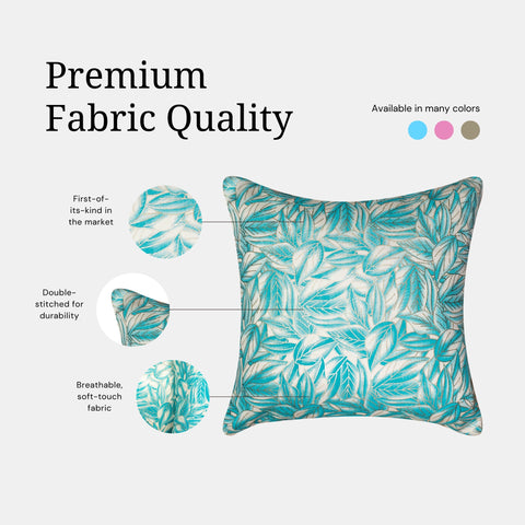Vendola Satin Whiteout Cushion Covers with Foil & Printed Design