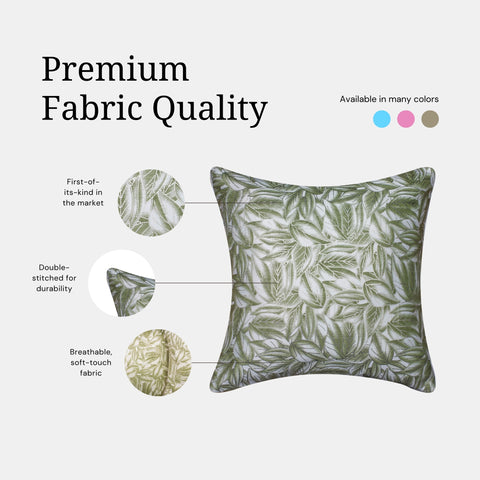 Vendola Satin Whiteout Cushion Covers with Foil & Printed Design