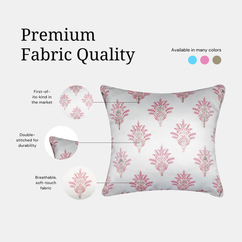Vendola Satin Whiteout Cushion Covers with Foil & Printed Design